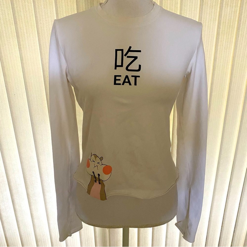Fairyland Buyijiang Kawaii Long-Sleeve Eat Food Embroidered Shirt